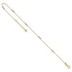 14K Two-tone Fancy Twist 5-Station Plus Extender - Total Anklet - Image 7