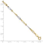 14k Two-Tone Polished Oval Twist Link Plus Extender - Total Anklet - Image 4