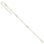 14K Two-Tone Diamond-cut Beads and Infinity Plus Extender - Total Anklet - Image 7
