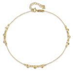 14K Diamond-cut Hearts Plus Extender - Total Anklet - Image 5