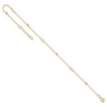 14K Polished Infinity and Beads Plus Extender - Total Anklet - Image 7