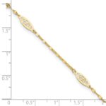 14K Fancy Filigree Link 5-Station Plus Extender - Total Anklet - Image 4