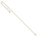 14K Two-tone Diamond-cut Bead Plus Extender - Total Anklet - Image 5