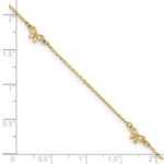 14k Polished Bows 4-station Plus Extender - Total Anklet - Image 6