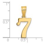 14k Polished Number 7 Pendant - Image 2