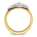 IBGoodman 10k Two-tone Men's Polished and Textured Blue Lodge Master Masonic Ring Mounting - Image 2