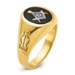 IBGoodman 14k Men's Polished and Grooved Blue Lodge Master Masonic Ring Mounting - Image 6