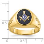 IBGoodman 14k Men's Polished and Grooved Blue Lodge Master Masonic Ring Mounting - Image 8