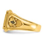 IBGoodman 14k Men's Polished and Textured with Multi-color Enamel Knights Templar Masonic Ring - Image 3