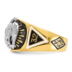 IBGoodman 14k Two-tone Men's Polished and Textured 32nd Degree Scottish Rite Masonic Ring Mounting - Image 3