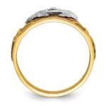 IBGoodman 10k Two-tone Men's Polished and Textured with Multi-color Enamel Masonic Shriner's Ring - Image 2