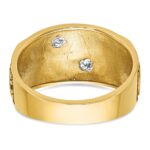 IBGoodman 10k Two-tone Men's Polished and Textured with Multi-color Enamel Masonic Shriner's Ring - Image 5