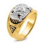 IBGoodman 14k Two-tone Men's Polished and Textured 32nd Degree Scottish Rite Masonic Ring Mounting - Image 6