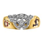 IBGoodman 14k Two-tone Men's Polished Masonic Shriner's Ring Mounting - Image 4