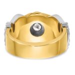 IBGoodman 14k Two-tone Men's Polished and Textured Masonic Shriner's Ring Mounting - Image 5
