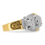 IBGoodman 10k Two-tone Men's Polished and Textured 32nd Degree Scottish Rite Masonic Ring Mounting - Image 7