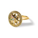 IBGoodman 14k Women's Polished and Textured Eastern Star Masonic Ring Mounting - Image 9
