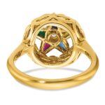 IBGoodman 14k Women's Polished and Textured Eastern Star Masonic Ring Mounting - Image 5
