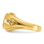 IBGoodman 14k Men's Polished and Grooved with Oval Onyx Blue Lodge Master Masonic Ring - Image 5