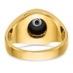 IBGoodman 14k Men's Polished and Grooved with Oval Onyx Blue Lodge Master Masonic Ring - Image 7