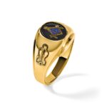 IBGoodman 14k Men's Polished and Grooved Blue Lodge Master Masonic Ring Mounting - Image 3