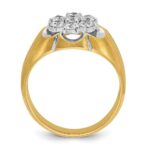 IBGoodman 14k Two-Tone 1 carat Lab Grown Diamond VS/SI+ G+ Complete Men's Cluster Ring - Image 2