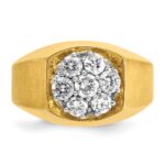 IBGoodman 14k Two-Tone 1 carat Lab Grown Diamond VS/SI+ G+ Complete Men's Cluster Ring - Image 4