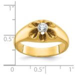 14k IBGoodman Men's 1/4 carat Diamond Complete Ring - Image 3