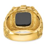 14k IBGoodman Men's Onyx Nugget Complete Ring - Image 7