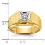 14k Two-tone IBGoodman Men's Polished and Satin Diamond Ring Mounting - Image 3