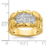 14k IBGoodman Men's Cluster 1/2 carat Diamond Nugget Complete Ring - Image 3
