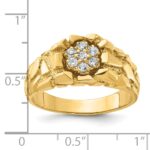 14k IBGoodman Men's Cluster 1/4 carat Diamond Nugget Complete Ring - Image 3