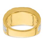 IBGoodman 14k Two-tone 3/8 carat Lab Grown Diamond VS/SI+ G+ Semi Mount Polished and Satin Men's Ring - Image 5