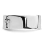 IBGoodman 14k White Gold 1/5 carat Lab Grown Diamond VS/SI+ G+ Complete Cross Men's Ring - Image 3