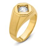 IBGoodman 14k 1 carat Lab Grown Diamond VS/SI+ G+ Complete Polished and Satin Men's Ring - Image 6