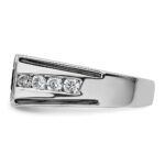 IBGoodman 14k White Gold Black Rhodium 7/8 carat Lab Grown Diamond VS/SI+ G+ and Onyx Complete Men's Ring - Image 3