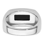 IBGoodman 14k White Gold 1/5 carat Lab Grown Diamond VS/SI+ G+ and Onyx Complete Men's Ring - Image 5