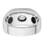 IBGoodman 14k White Gold with Black Rhodium Satin Men's Ring Mounting - Image 5