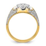 IBGoodman 14k Two-Tone 1 1/4 carat Lab Grown Diamond VS/SI+ G+ Complete Men's Cluster Ring - Image 2