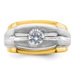 IBGoodman 14k Two-tone Polished and Satin Men's Ring Mounting - Image 4
