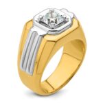 IBGoodman 14k Two-tone 1 carat Lab Grown Diamond VS/SI+ G+ Complete Polished Men's Ring - Image 6