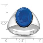 14k White Gold IBGoodman Men's Gemstone Ring Mounting - Image 3