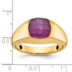 14k IBGoodman Men's Ruby Doublet Stone Complete Ring - Image 3