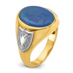 14k Two-tone IBGoodman Men's Gemstone Ring Mounting - Image 8