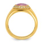 14k IBGoodman Men's Ruby Doublet Stone and 1/5 carat Diamond Complete Ring - Image 2