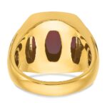 14k IBGoodman Men's Carnelian and 1/10 carat Diamond Complete Ring - Image 7