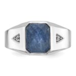 10kw IBGoodman Men's Sapphire Doublet Stone and Diamond Complete Ring - Image 6