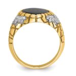 14k IBGoodman Men's Onyx and Diamond Nugget Ring Mounting - Image 2
