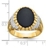 14k IBGoodman Men's Onyx and Diamond Nugget Ring Mounting - Image 3