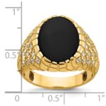 14k IBGoodman Men's Onyx and Diamond Nugget Ring Mounting - Image 3